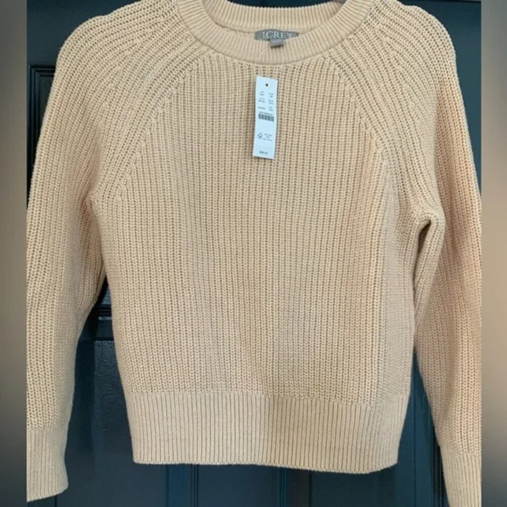 J.Crew Ribbed Cotton Sweater | XXS | Polished Minimalist Neutral | NWT